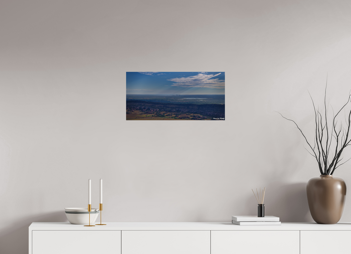 24.4 x 12″, ChromaLuxe HD Metal Print Denver from Beyond the Dakota Hogback