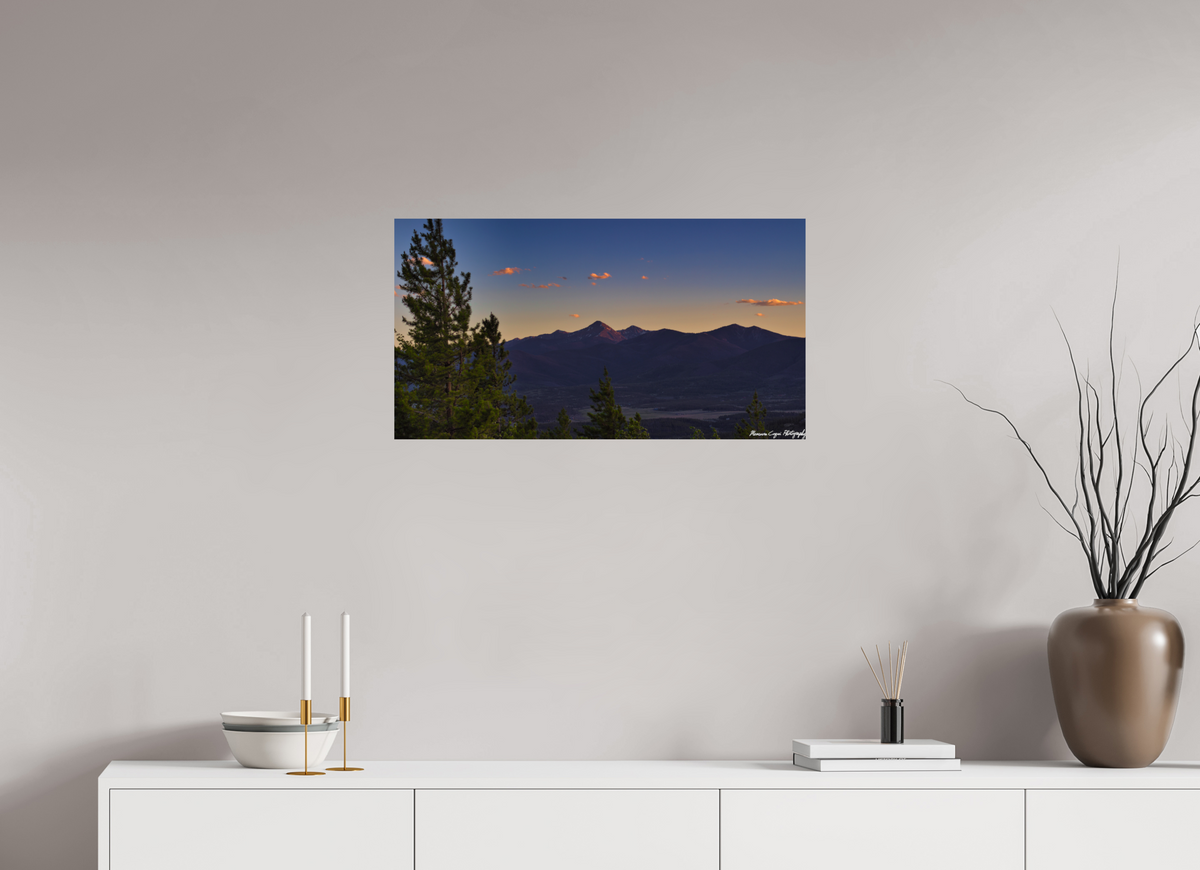 29.8 x 16″, ChromaLuxe HD Metal Print Byers Peak from Strawberry Recreation Area, Sunset