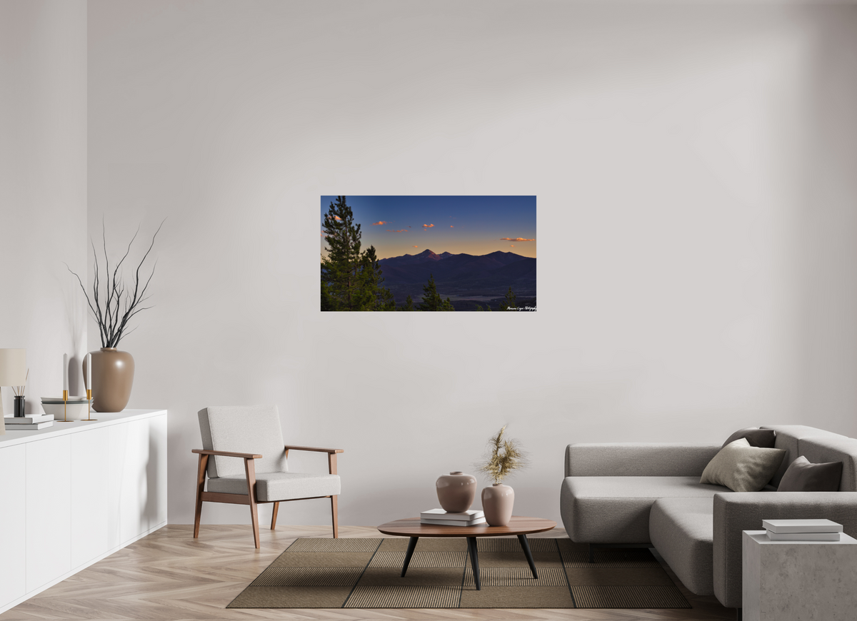 52.1 x 28″, ChromaLuxe HD Metal Print Byers Peak from Strawberry Recreation Area, Sunset