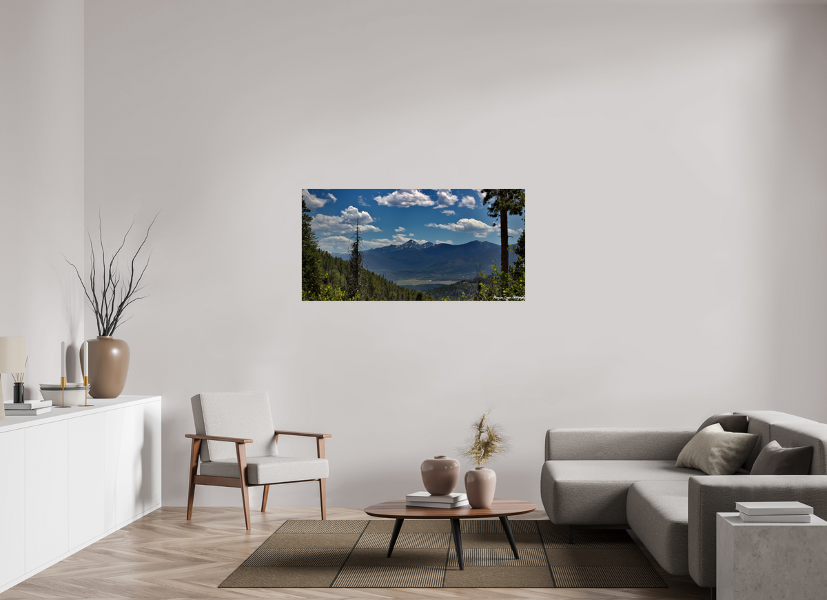 55.9 x 28″, ChromaLuxe Standard Byers Peak from Strawberry Recreation Area, Noon