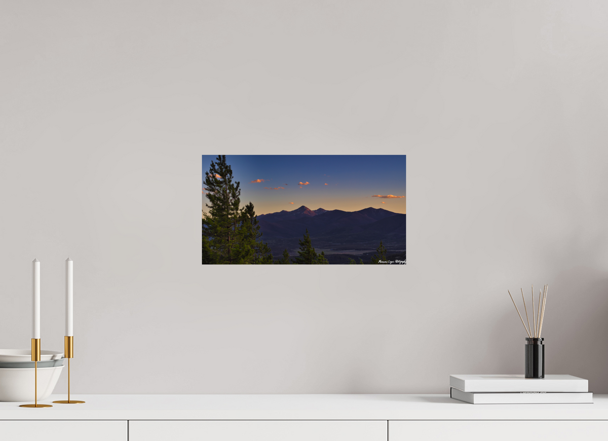 14.9 x 8″, ChromaLuxe HD Metal Print Byers Peak from Strawberry Recreation Area, Sunset