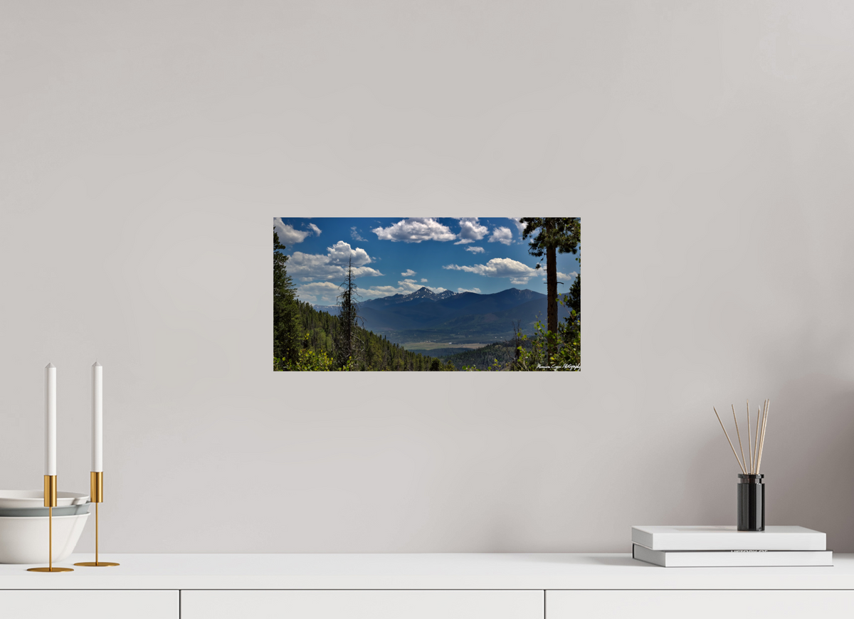 15.9 x 8″, ChromaLuxe Standard Byers Peak from Strawberry Recreation Area, Noon