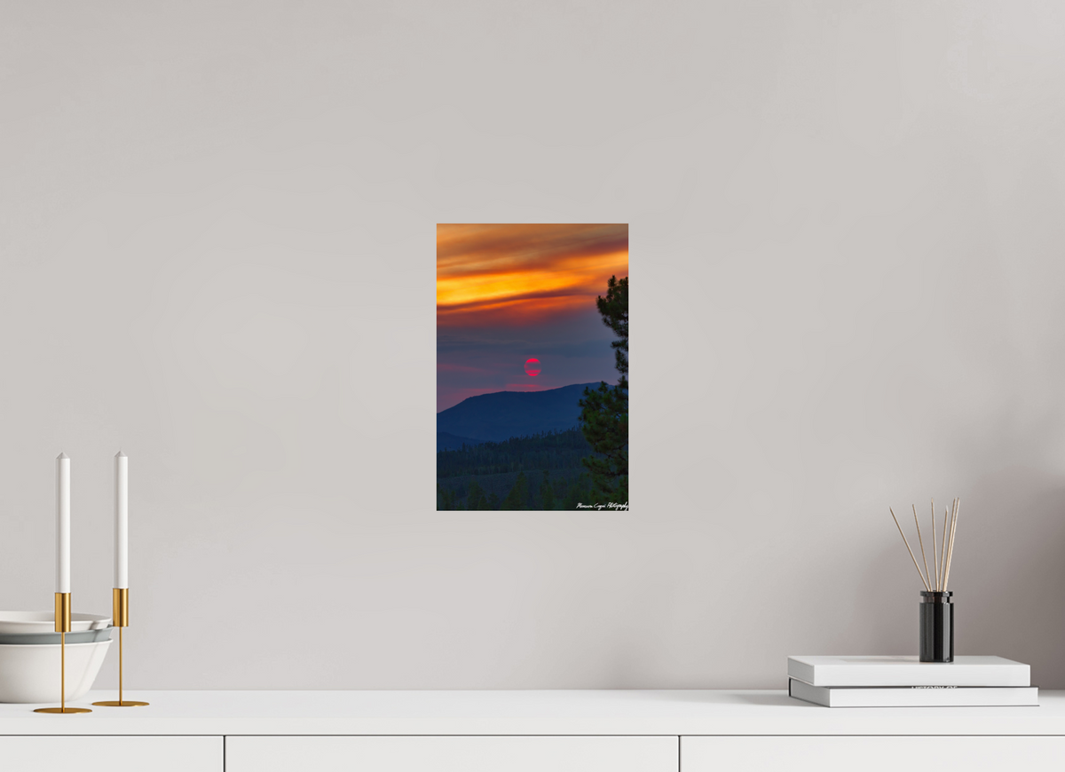 8 x 12″, ChromaLuxe HD Metal Print Sunset at Strawberry Recreation Area