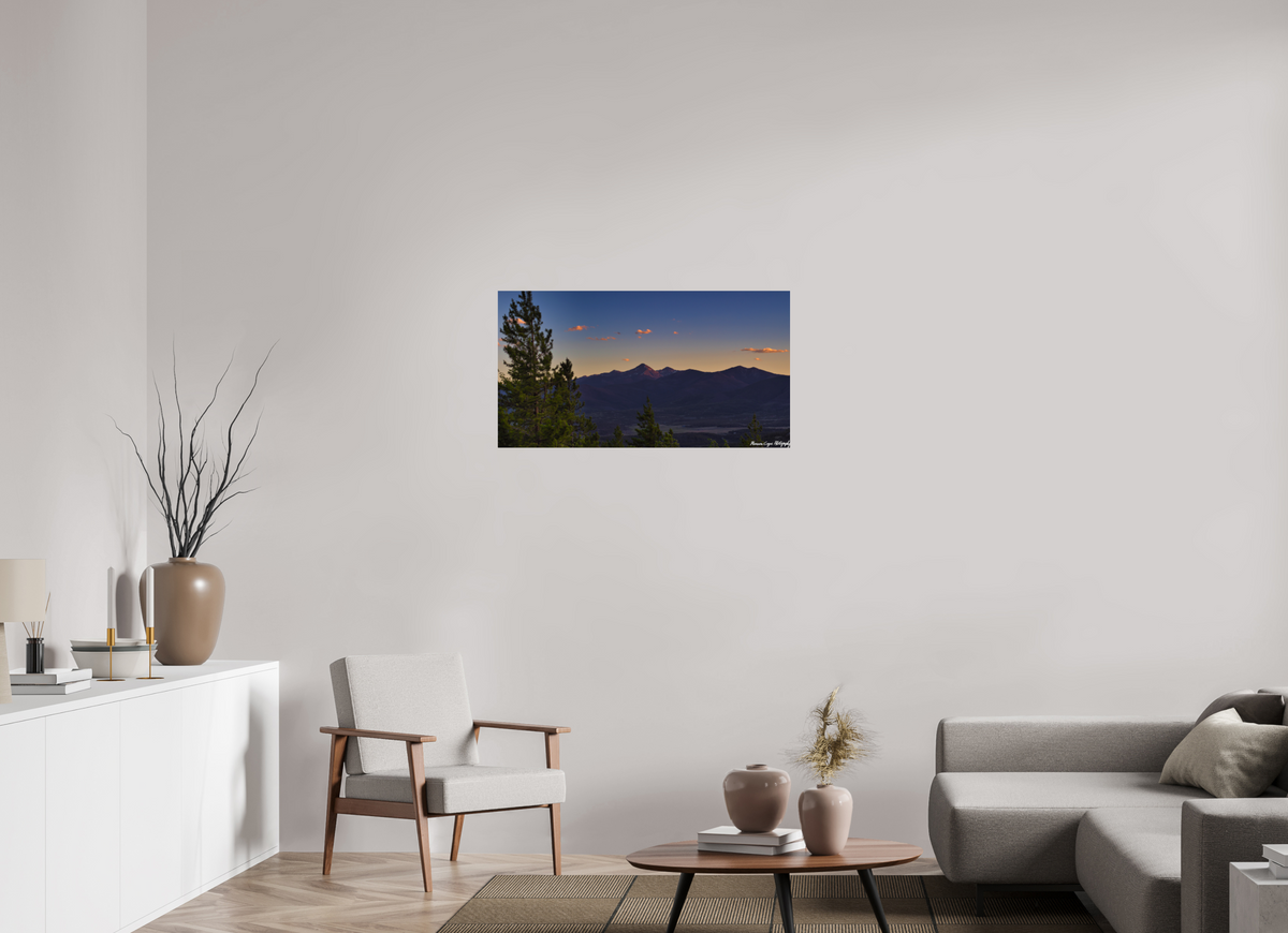 37.2 x 20″, ChromaLuxe HD Metal Print Byers Peak from Strawberry Recreation Area, Sunset