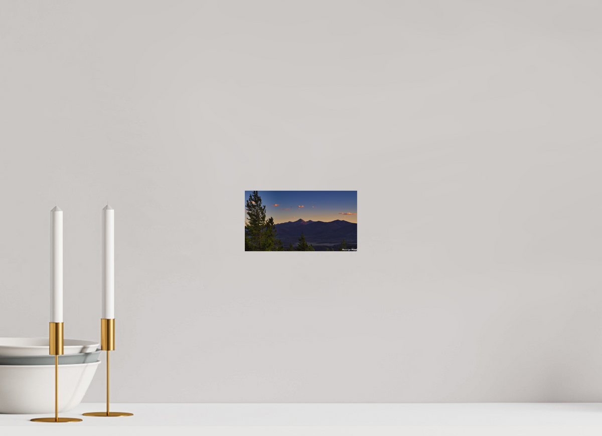 7.4 x 4″, ChromaLuxe HD Metal Print Byers Peak from Strawberry Recreation Area, Sunset
