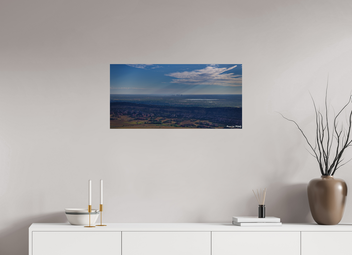 32.6 x 16″, ChromaLuxe HD Metal Print Denver from Beyond the Dakota Hogback
