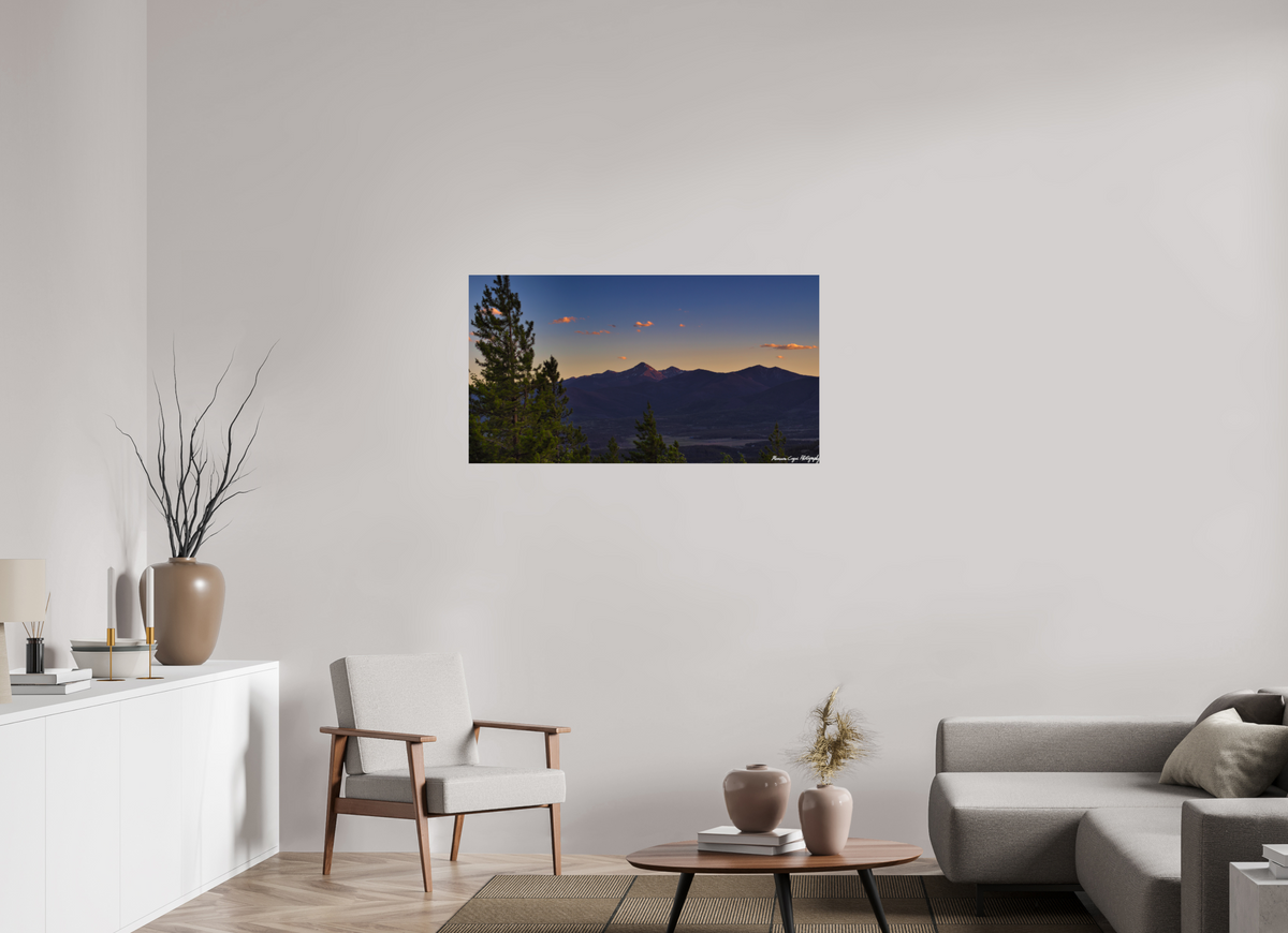 44.6 x 24″, ChromaLuxe HD Metal Print Byers Peak from Strawberry Recreation Area, Sunset